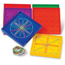 5" Assorted Geoboards - 5 x 5 Pin, Set of 6