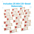 Mini 20-Bead Rekenrek, Set of 25