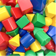 Mini Geometric Shapes Set , Set of 80 pcs