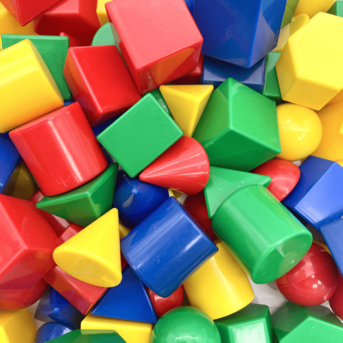Mini Geometric Shapes Set , Set of 80 pcs