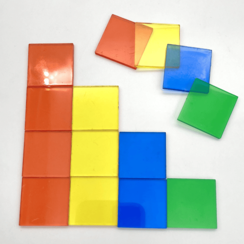 Transparent Squares , Set of 1000 pcs