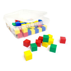 Plastic Cube , 2cm, Set of 100