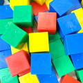 Plastic Cube , 2cm, Set of 100