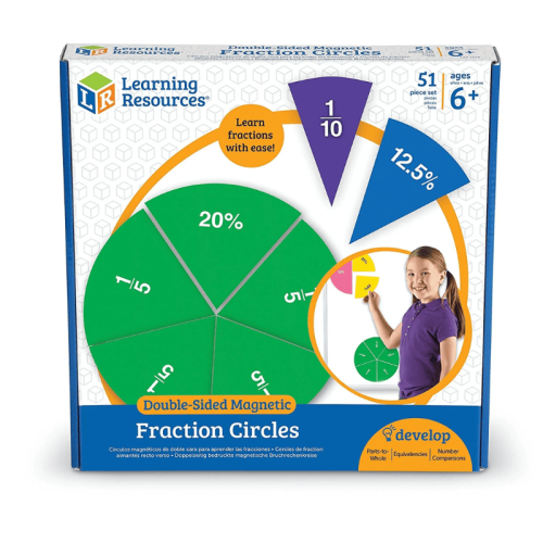  Double-Sided Magnetic Demonstration Rainbow Fraction® Circles
