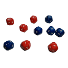 Premium 10-sided dice - blue and red dice, set of 10