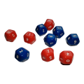 Premium 10-sided dice - blue and red dice, set of 10