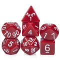 Polyhedral Dice, Set of 7 - Red