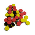 Magnetic Yellow and Red Counters - 1 inch Set of 100 pieces