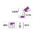 Dominoes fraction Equivalency Mixed 28 pieces
