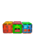 Translucent Magnetic Tiles, 100 pcs
