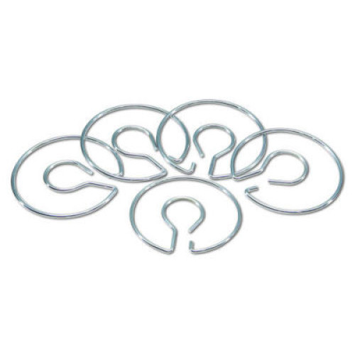 Double Pocket Chart Stand Metal Rings,Set of 5