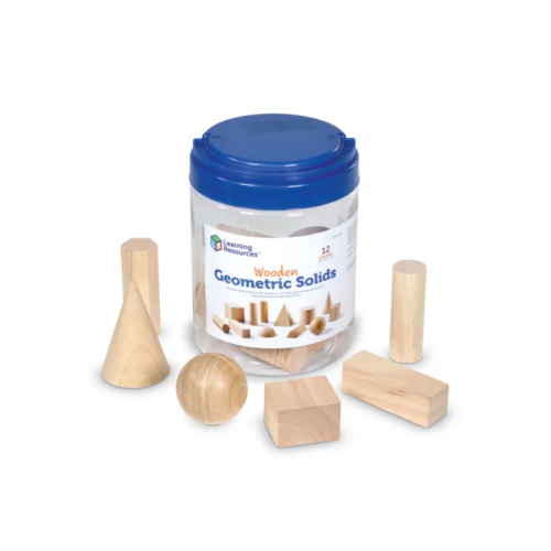 Wooden Geometric Solids, Set of 12