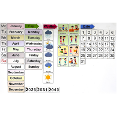 Magnetic Calendar, Set of 86 Pieces