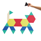 Giant Magnetic Pattern Blocks Set of 49 10cm Six Shapes Six Colors