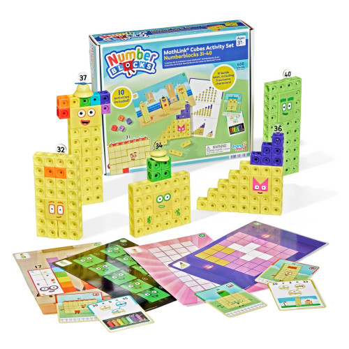 Hand2Mind Mathlink Cubes Numberblocks 31-40 Activity Set