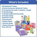 Hand2Mind MathLink Cubes Numberblocks Heroes with Zeroes Activity Set