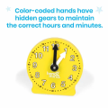 Hand2Mind Rainbow Geared Mini Clocks Set of 6