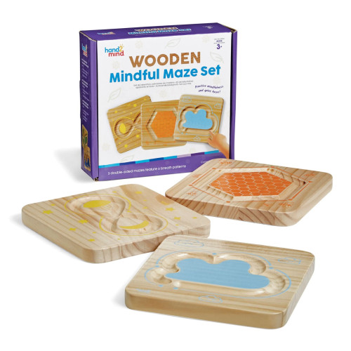 Hand2Mind Wooden Mindful Maze Set