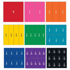 Learning Resources Double-Sided Magnetic Rainbow Fraction Squares