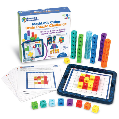 Learning Resources MathLink Cubes Brain Puzzle Challenge LER9336