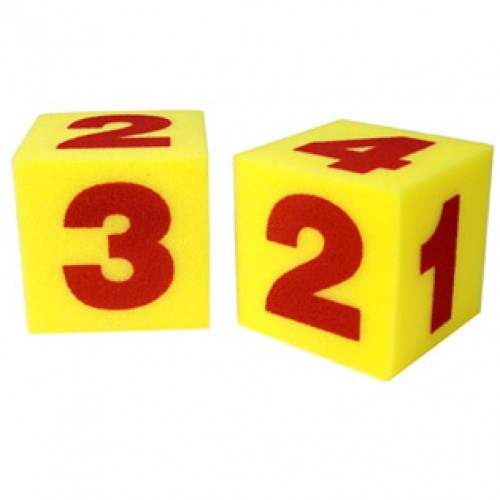 Giant Soft Numeral Cubes, Set of 2