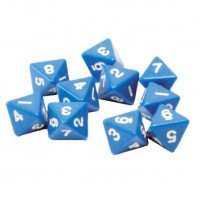 8 Sided Polyhedral Dice, Set of 10