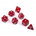 Polyhedral Dice, Set of 7 - Red
