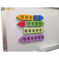 Magnetic Place Value Arrows, Extended version, Set of 60 pieces.