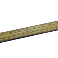 Wooden Metre Ruler with metal end