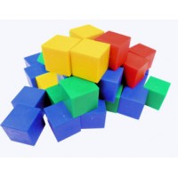 Plastic Cube , 2cm, Set of 100