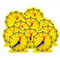 Geared Student Clock with day/night window , set of 10