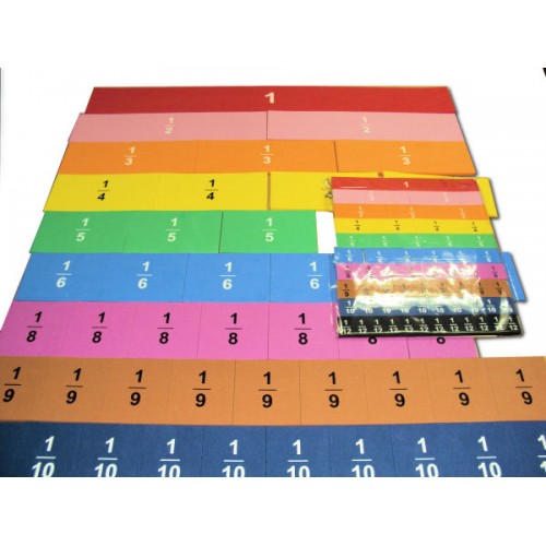 Large Teaching Magnetic Fraction Tiles, Set of 60