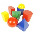 3-Dimensional Geometric Solids, Set of 17 shapes